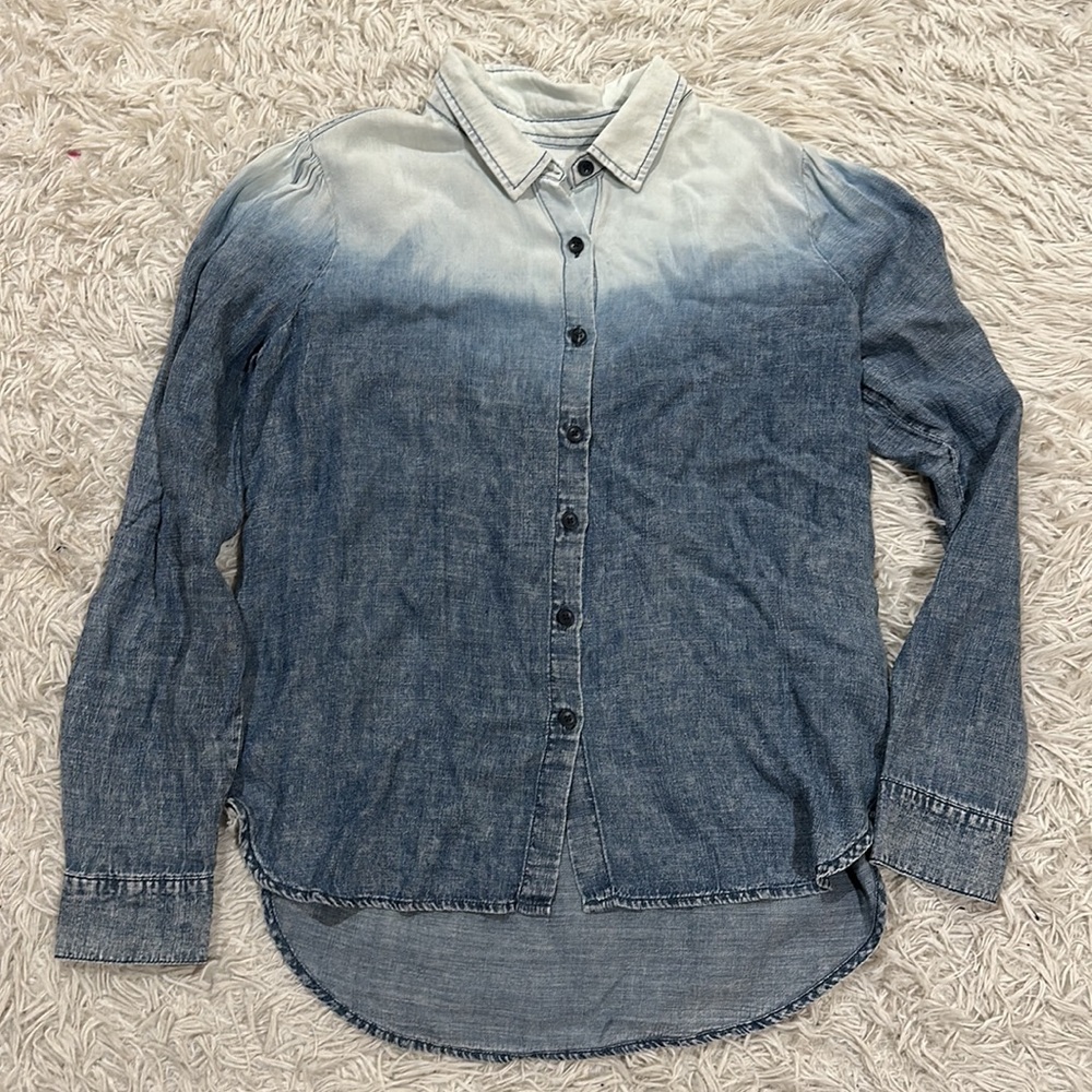 Wash Lab Denim Fog Button Up Shirt